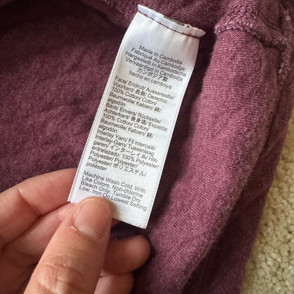 J Crew long sleeve shirt Authentic Fleece Quarter Zip Women’s XL 100% cotton - Picture 7 of 7